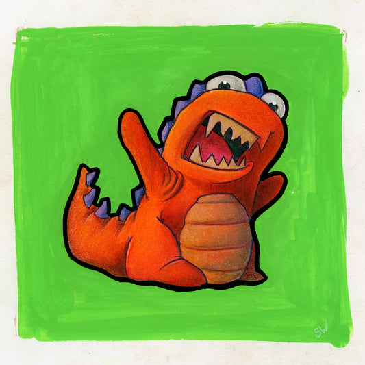 Orange Dino - Original